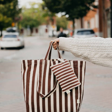 Organic Tote - Stripes - Pink - Harman Shop & Atelier