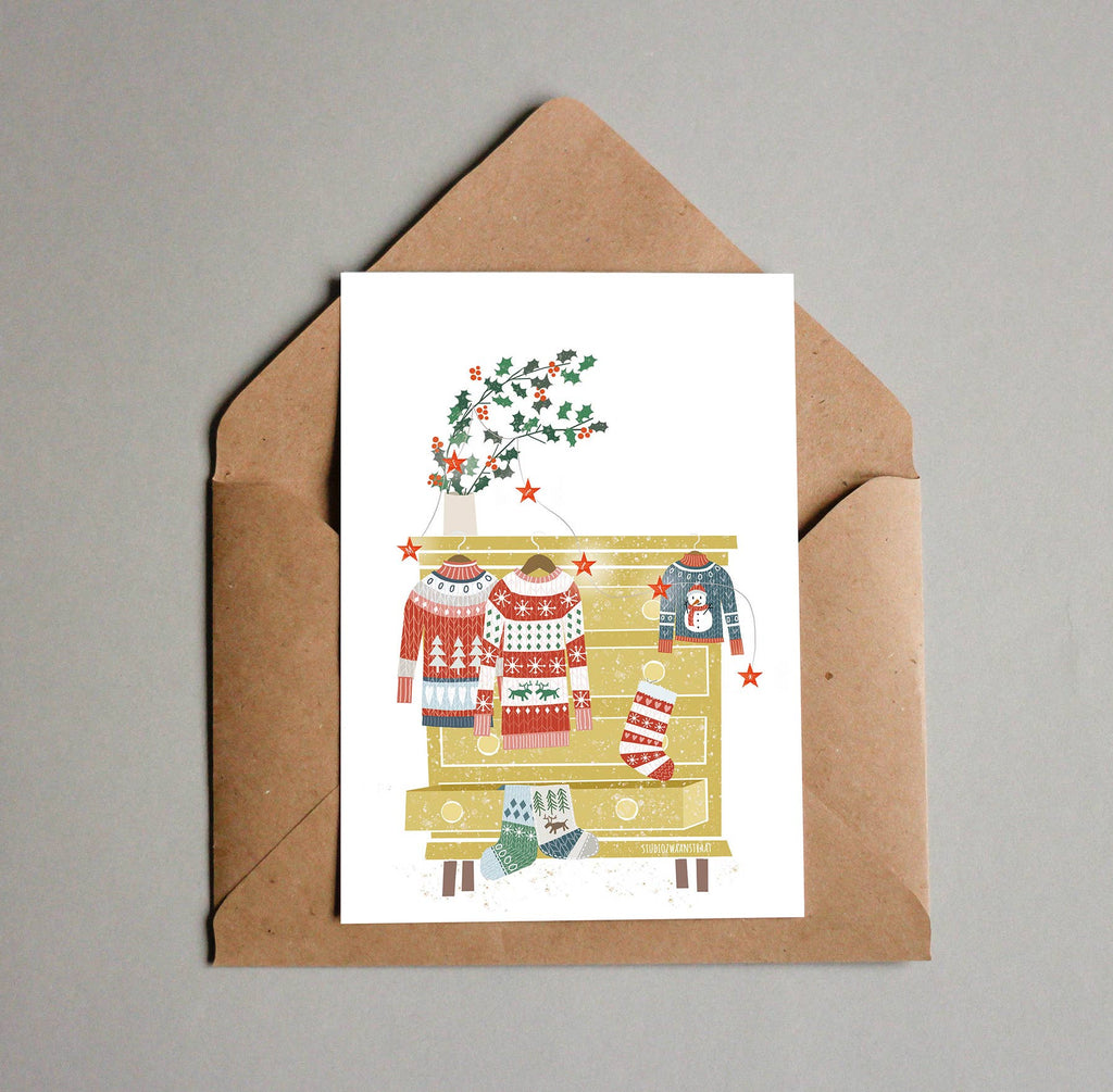 Ansichtkaart - Kersttrui