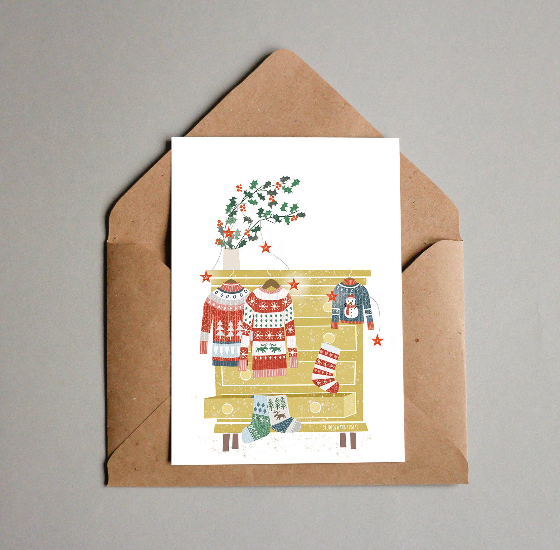 Ansichtkaart - Kersttrui