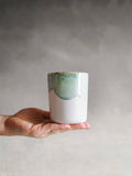 Handmade Ceramic Cup - Jade - Green & White - 260ml - Harman Shop & Atelier