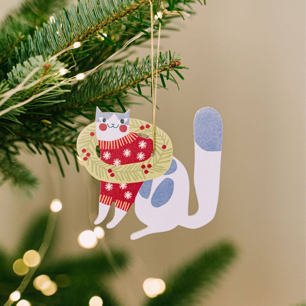 Grappige kat - Kerstversiering