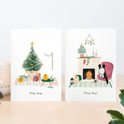 Christmas Card - Cosy Cat in Box