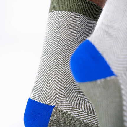 Combed Cotton Socks - Chevron Forest - One size: 41/46 - Harman Shop & Atelier