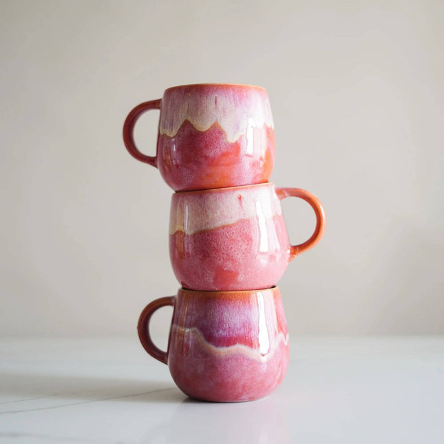 Handmade Ceramic Mug - Marshmallow - Pink - 290mL