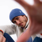 Unisex wollen muts - blauw