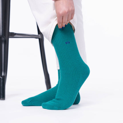 Wool Socks - Green - One size: 37/40 - Harman Shop & Atelier
