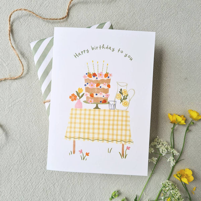 Greeting Card - Happy birthday - Cake