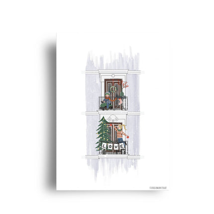 Postcard - Christmas Balcony - Harman Shop & Atelier