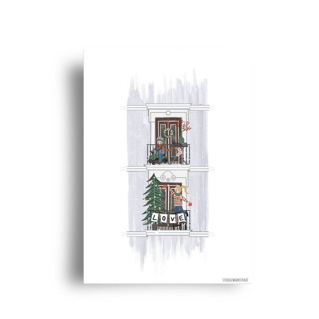 Postcard - Christmas Balcony - Harman Shop & Atelier