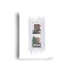 Ansichtkaart - Kerstbalkon