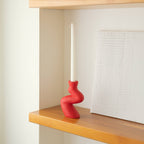 Handgemaakte keramische kandelaar - Terracotta