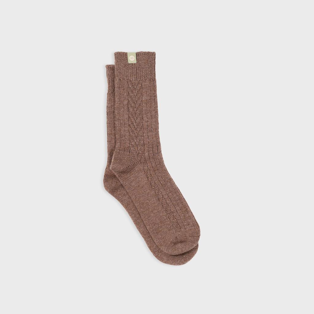 Wool Socks - Brown - One size: 41/46