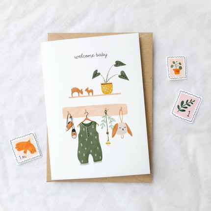 Romper New Baby Greeting Card - Harman Shop & Atelier