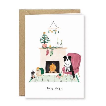 Christmas Card - Cosy Dog