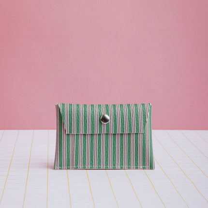 Card holder - Green and Pink Stripes