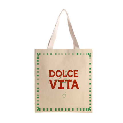 100% Cotton Tote Bag - "Dolce Vita"