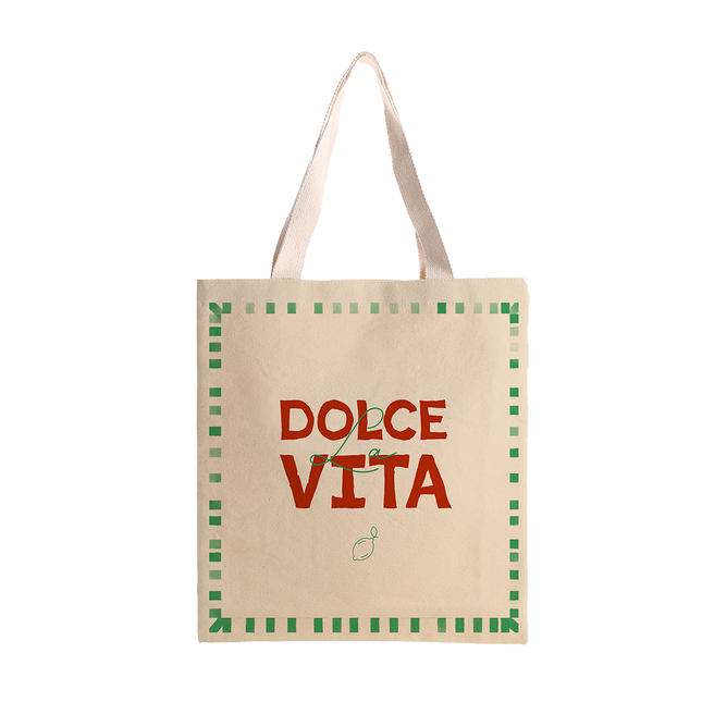 100% Cotton Tote Bag - "Dolce Vita"