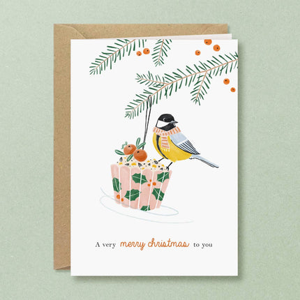 Christmas Card - Great Tit Bird