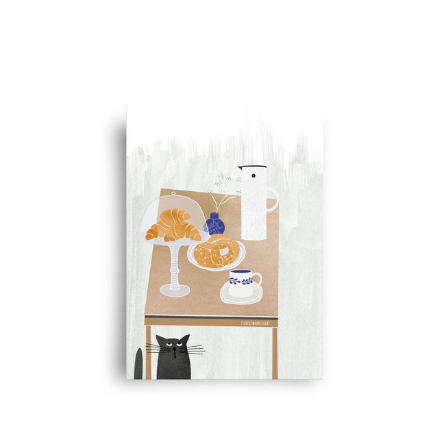 Postcard - Coffee and Croissants - Harman Shop & Atelier
