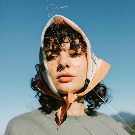 Silk & Cotton Scarf - Forest Day