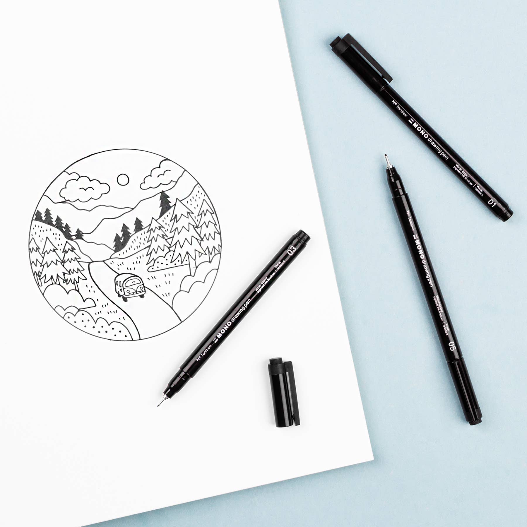 Tombow MONO Drawing Pen Fine Set