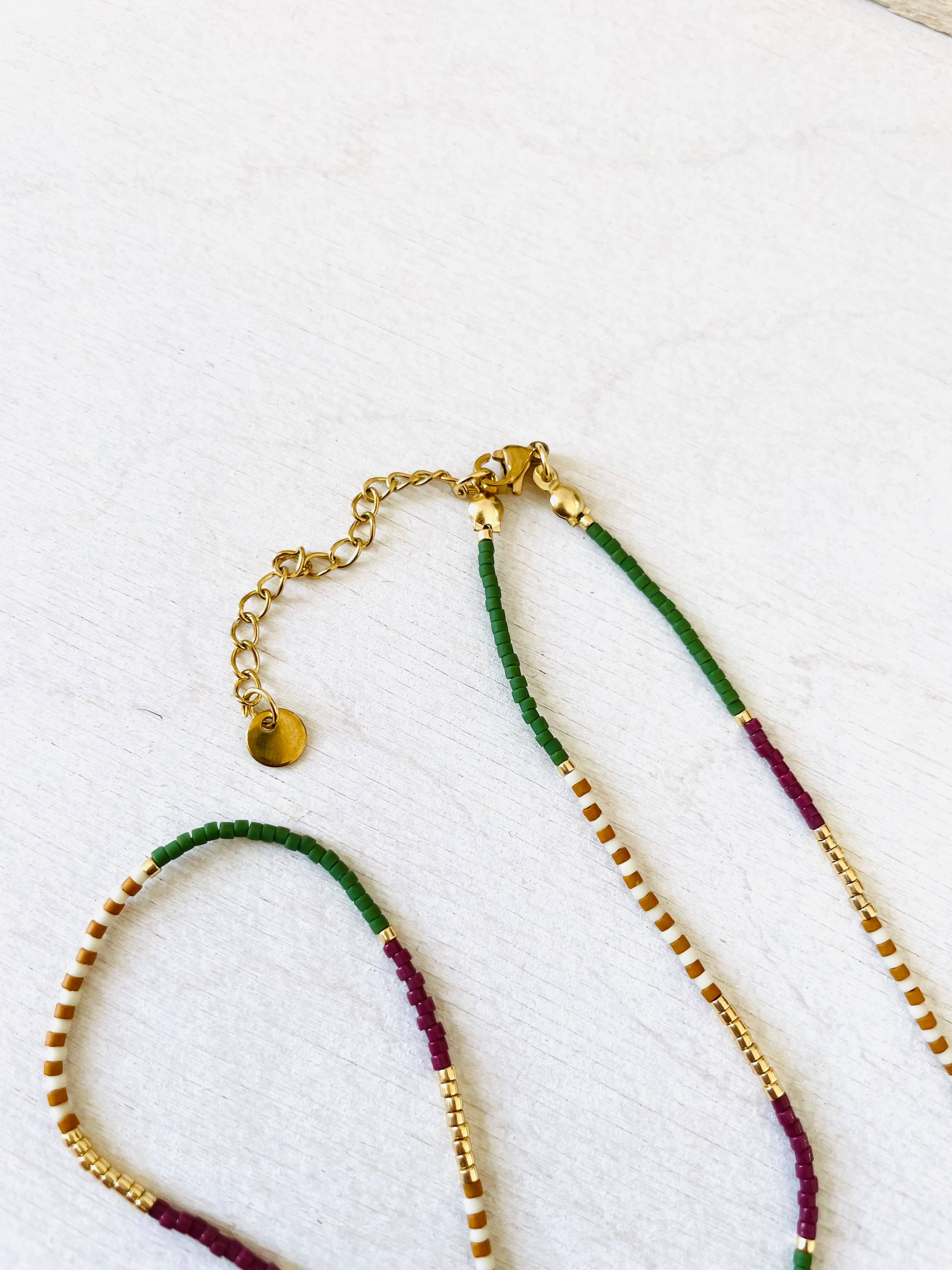 Miyuki Necklace with Stainless Steel Hook - C048 - Harman Shop & Atelier