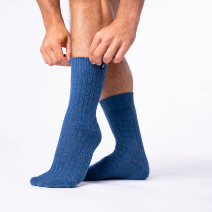 Wool Socks - Blue - One size: 41/46 - Harman Shop & Atelier