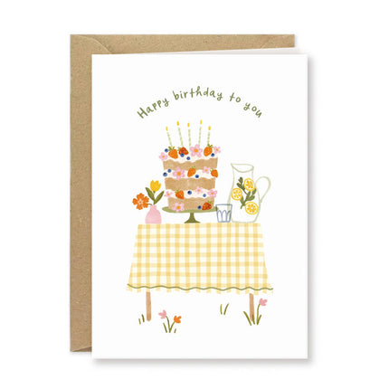 Greeting card cake - Happy birthday