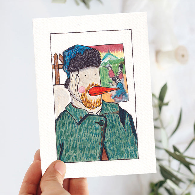 Vincent Self Portrait with Bandaged Ear Postcard