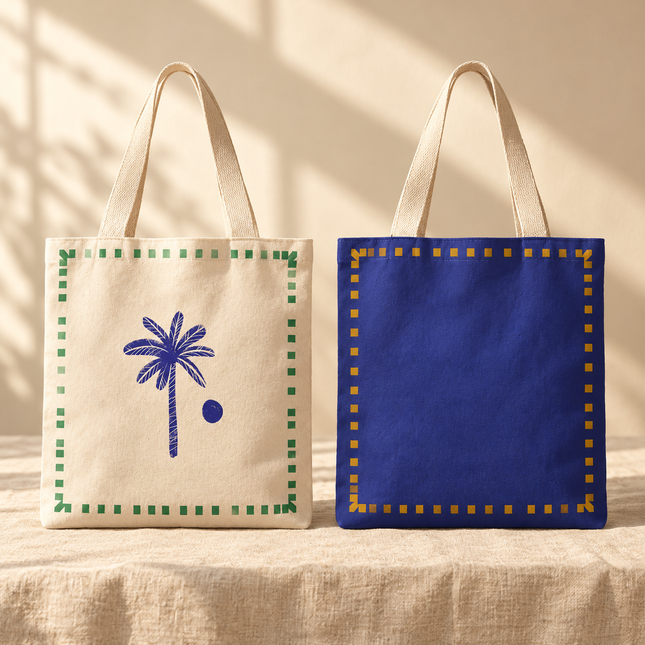 Cotton Tote Bag - Palm Tree