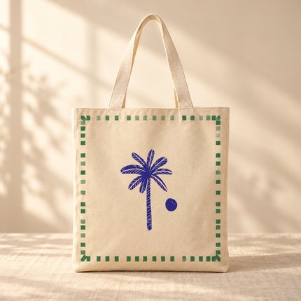 Cotton Tote Bag - Palm Tree