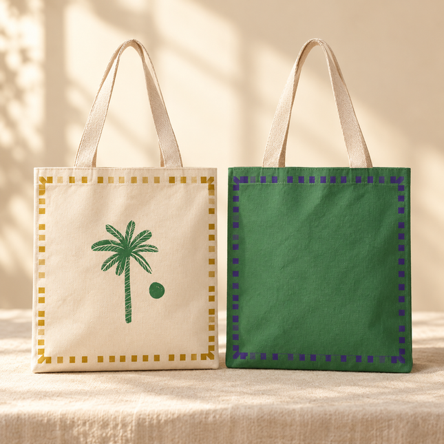 Cotton Tote Bag - Palm Tree