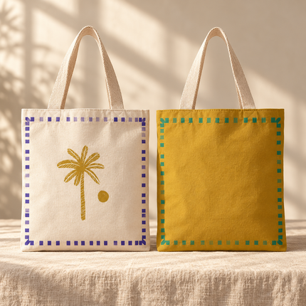 Cotton Tote Bag - Palm Tree