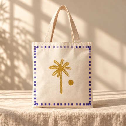 Cotton Tote Bag - Palm Tree