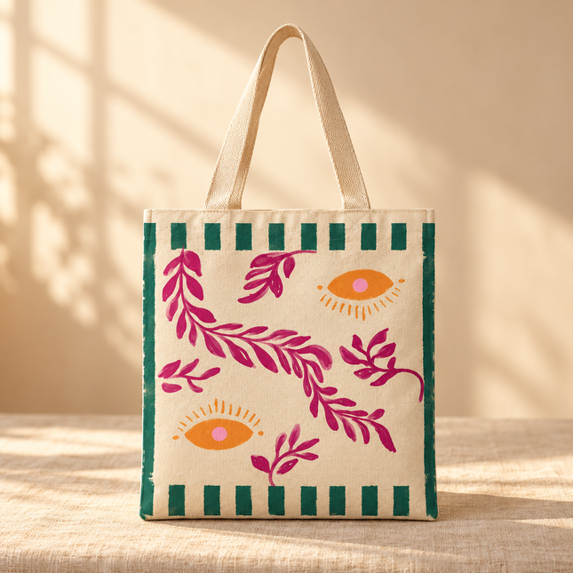 Cotton Tote Bag - Botanical