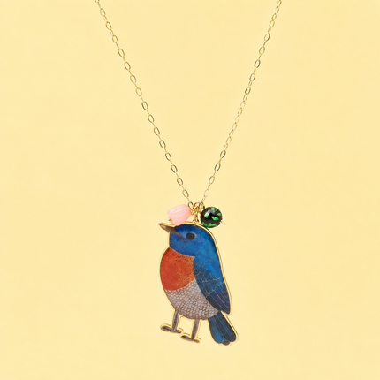 Stainless Steel Necklace - Eastern Bluebird