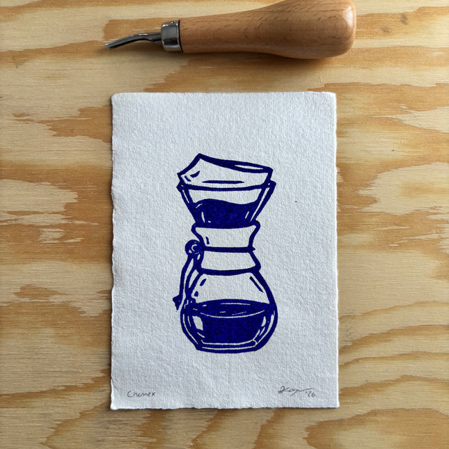 Linocut Print - Chemex