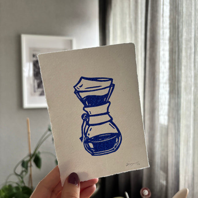 Linocut Print - Chemex