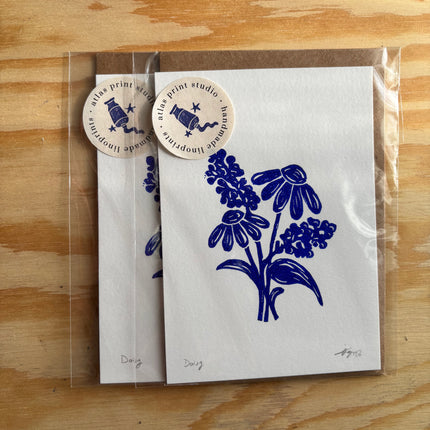 Linocut Print - Wildflowers
