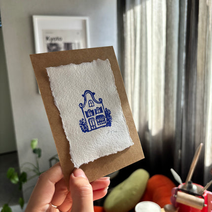 Linocut Print - Little Dutch House No.1