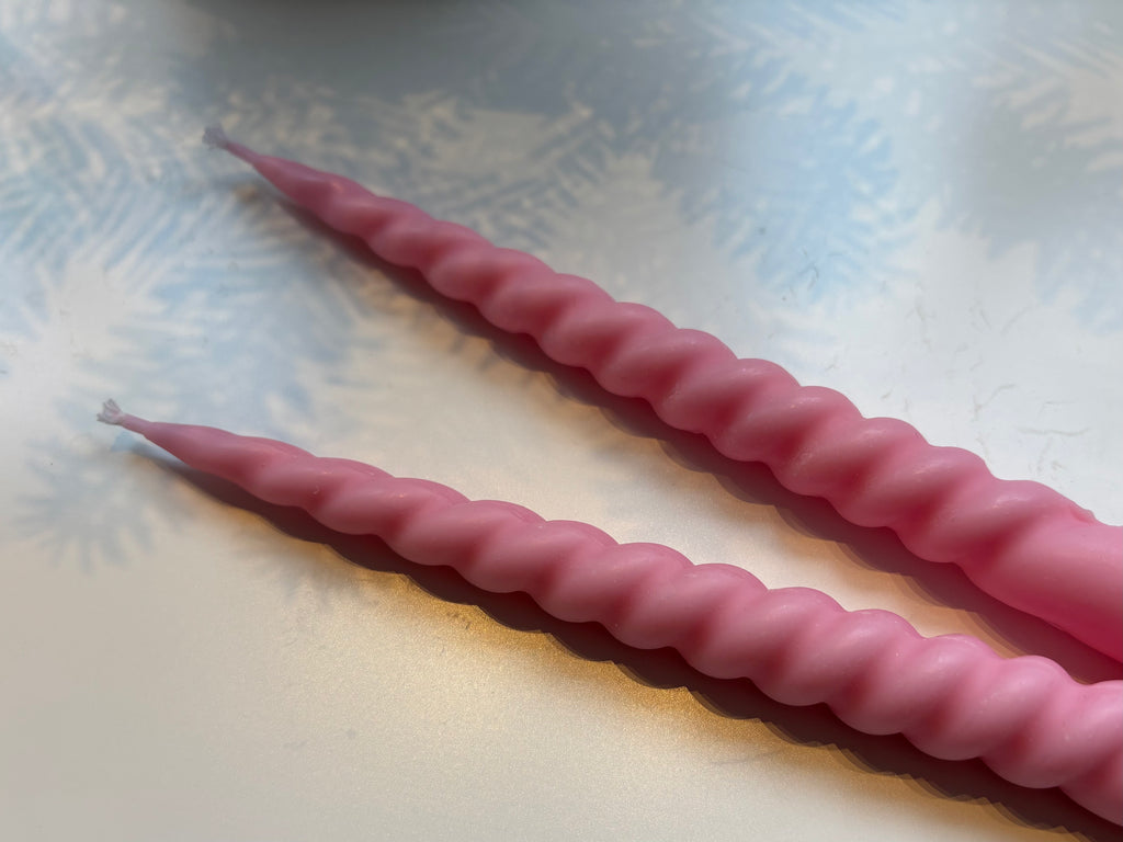 Spiraalkaars - Roze
