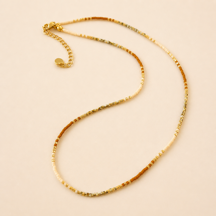 Miyuki Bead Necklace - Warm Tones