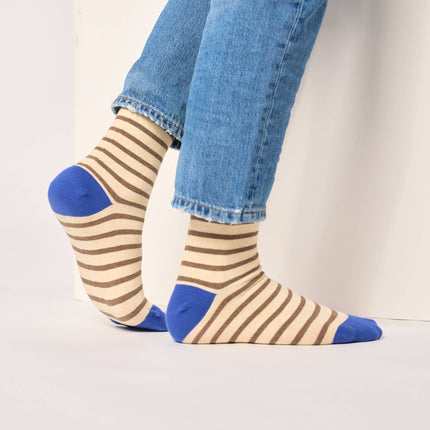 Cotton Socks - Striped - One size: 41/46
