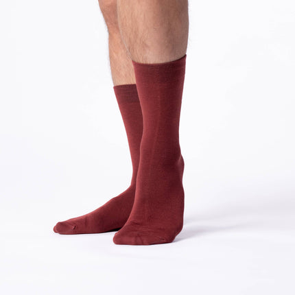 Bamboo Socks - Burgundy - One size: 41/46 - Harman Shop & Atelier