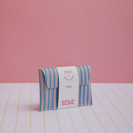 Card holder - Blue and Pink Stripes 