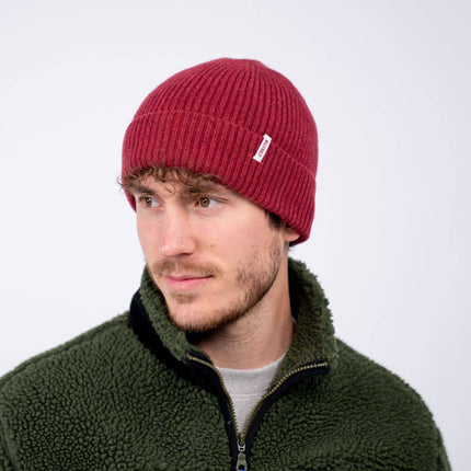 Unisex Wool Beanie - Bordeaux - Harman Shop & Atelier