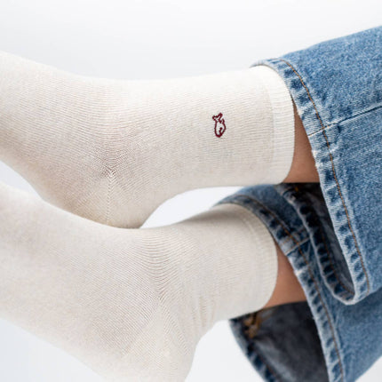 Glittery Socks - Socks - Ecru - One size: 37/40