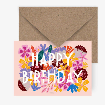 Postcard - Bloomy Birthday - Harman Shop & Atelier