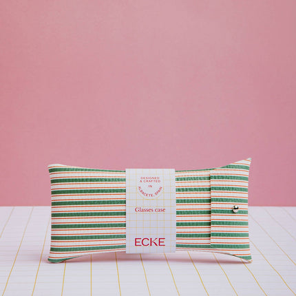 Sunglasses & Glasses Case - Green Stripes