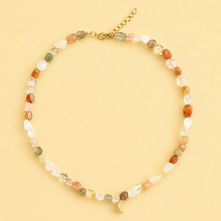 Cherry Blossom Agate Necklace - Natural Stone Jewelry